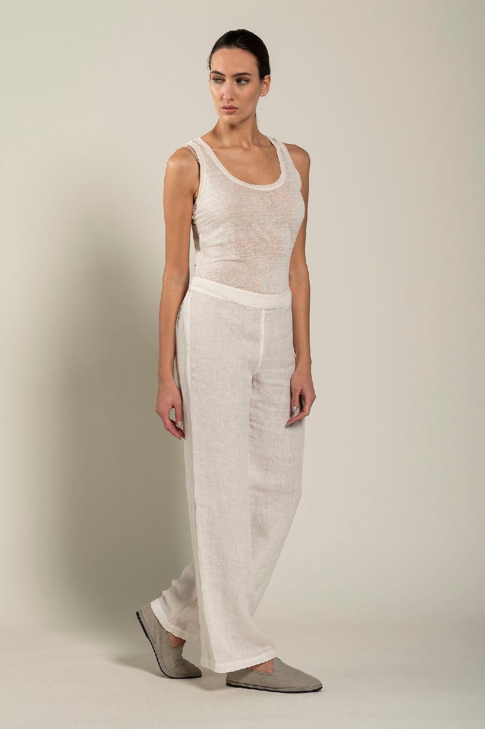 120% Lino Woman Pant High-Waisted Novità