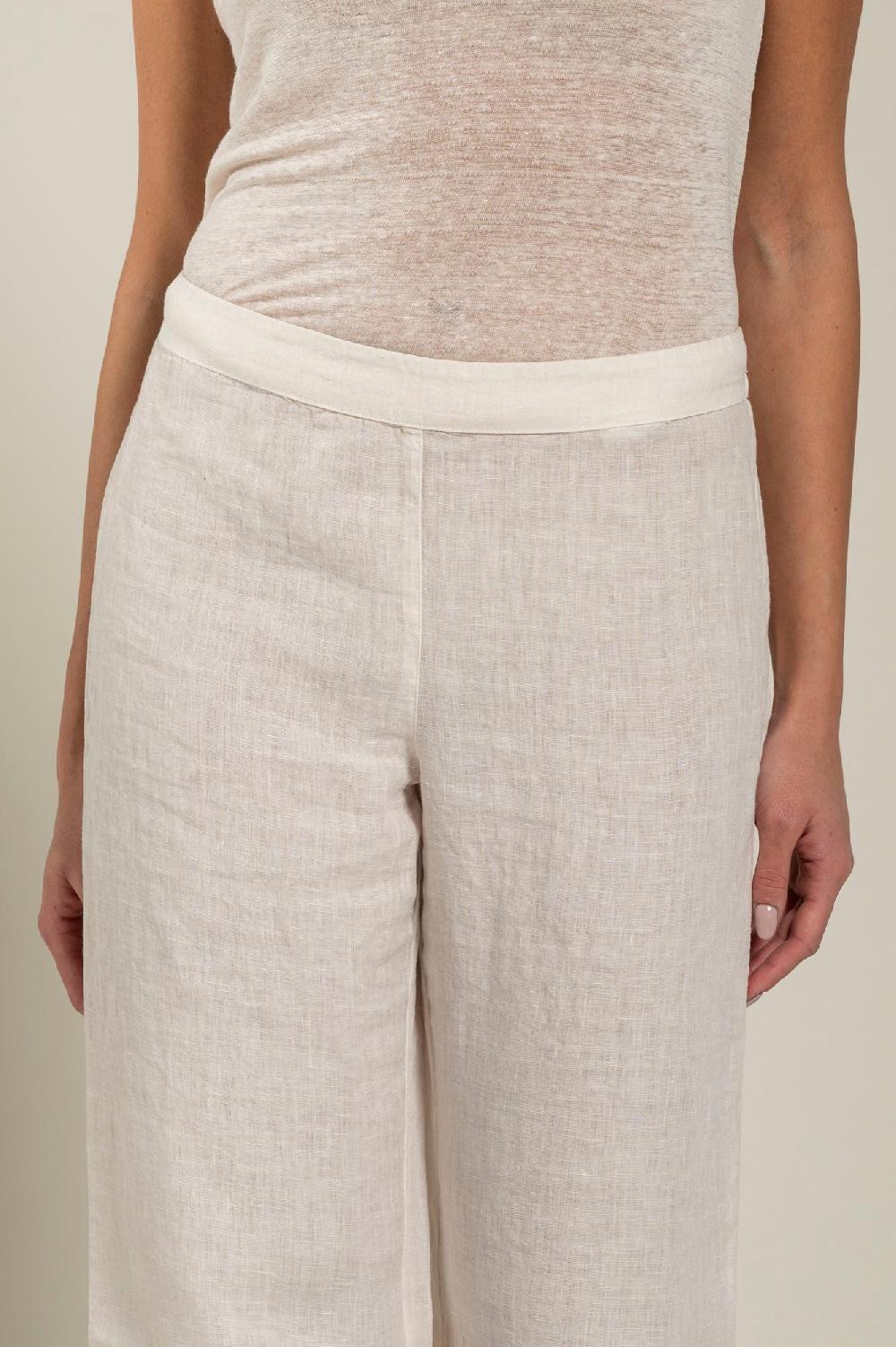 120% Lino Woman Pant High-Waisted Novità