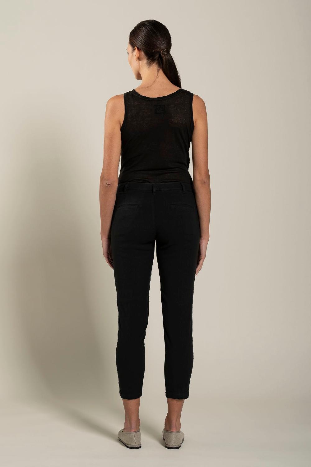 120% Lino Woman Slim-Fit Pant Sconto