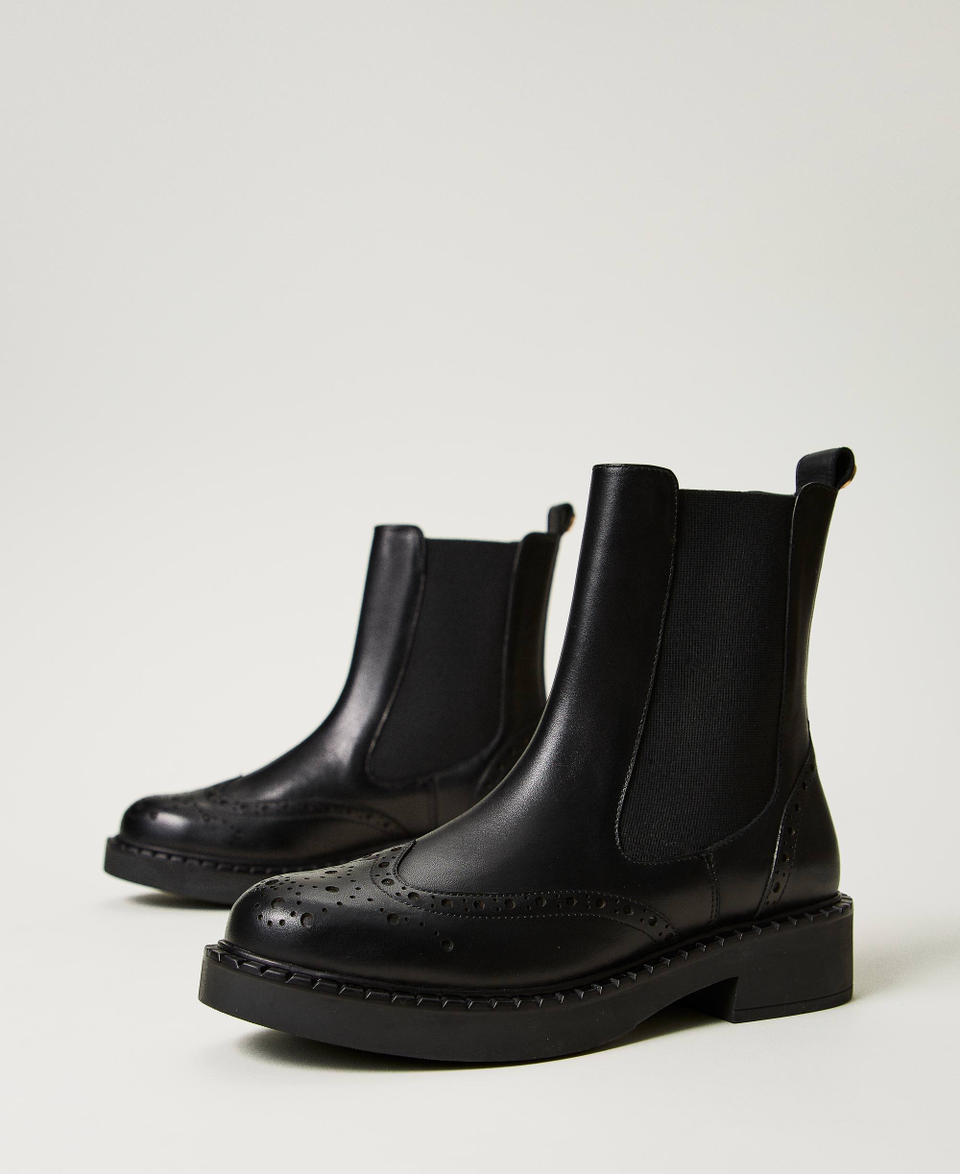 Twin Set Stivaletti chelsea in pelle In Vendita