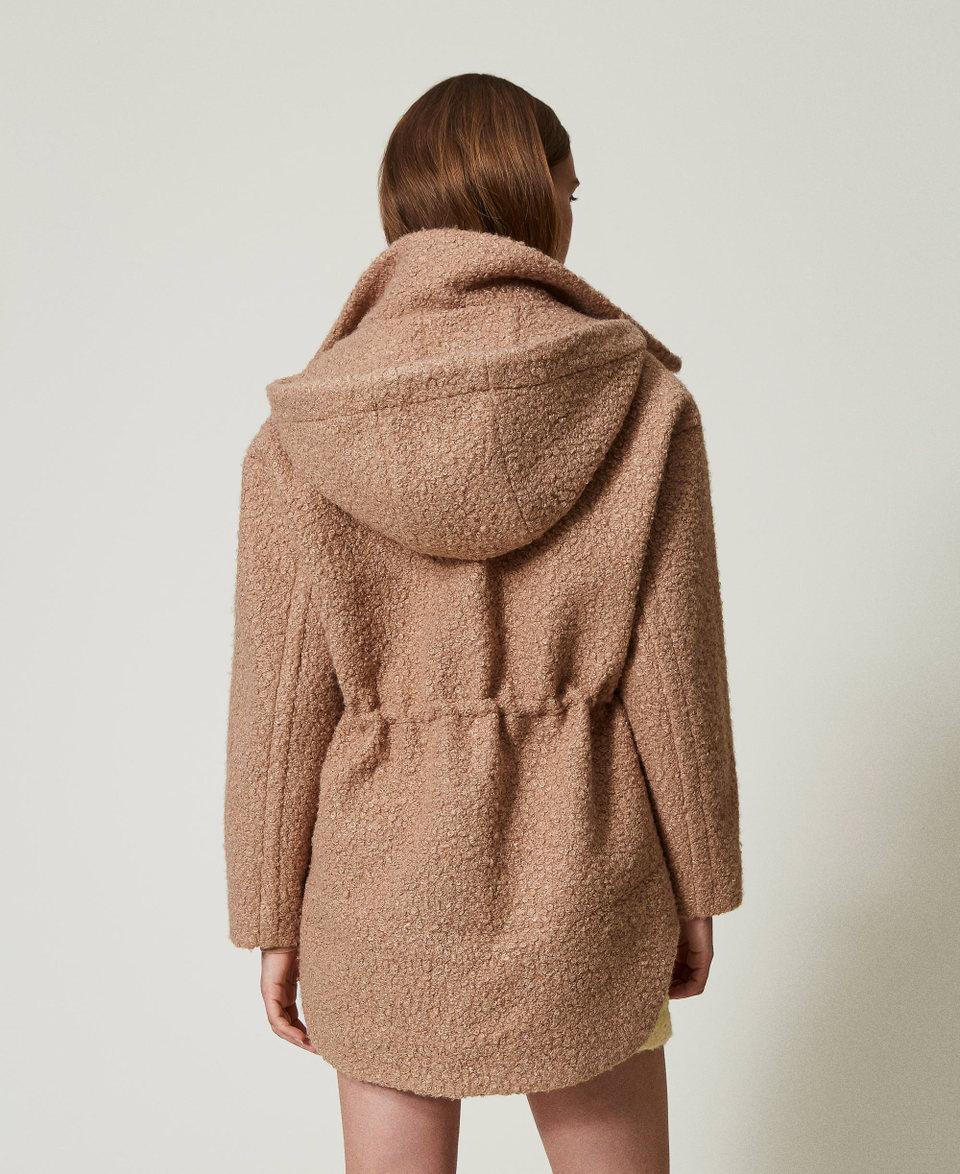 Twin Set Cappotto parka in panno arricciato Vendite Flash
