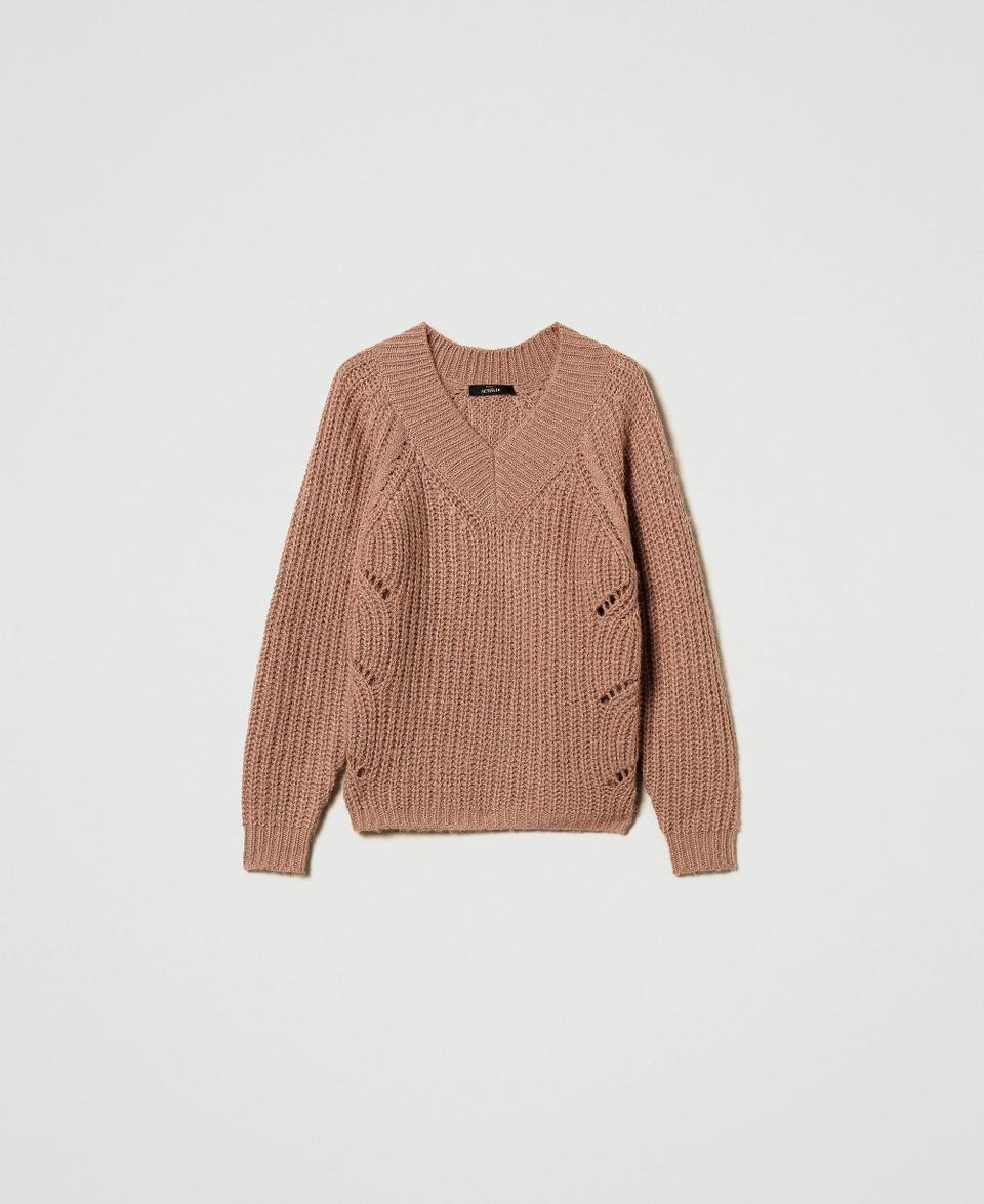 Twin Set Maglia a coste con trecce In Saldo