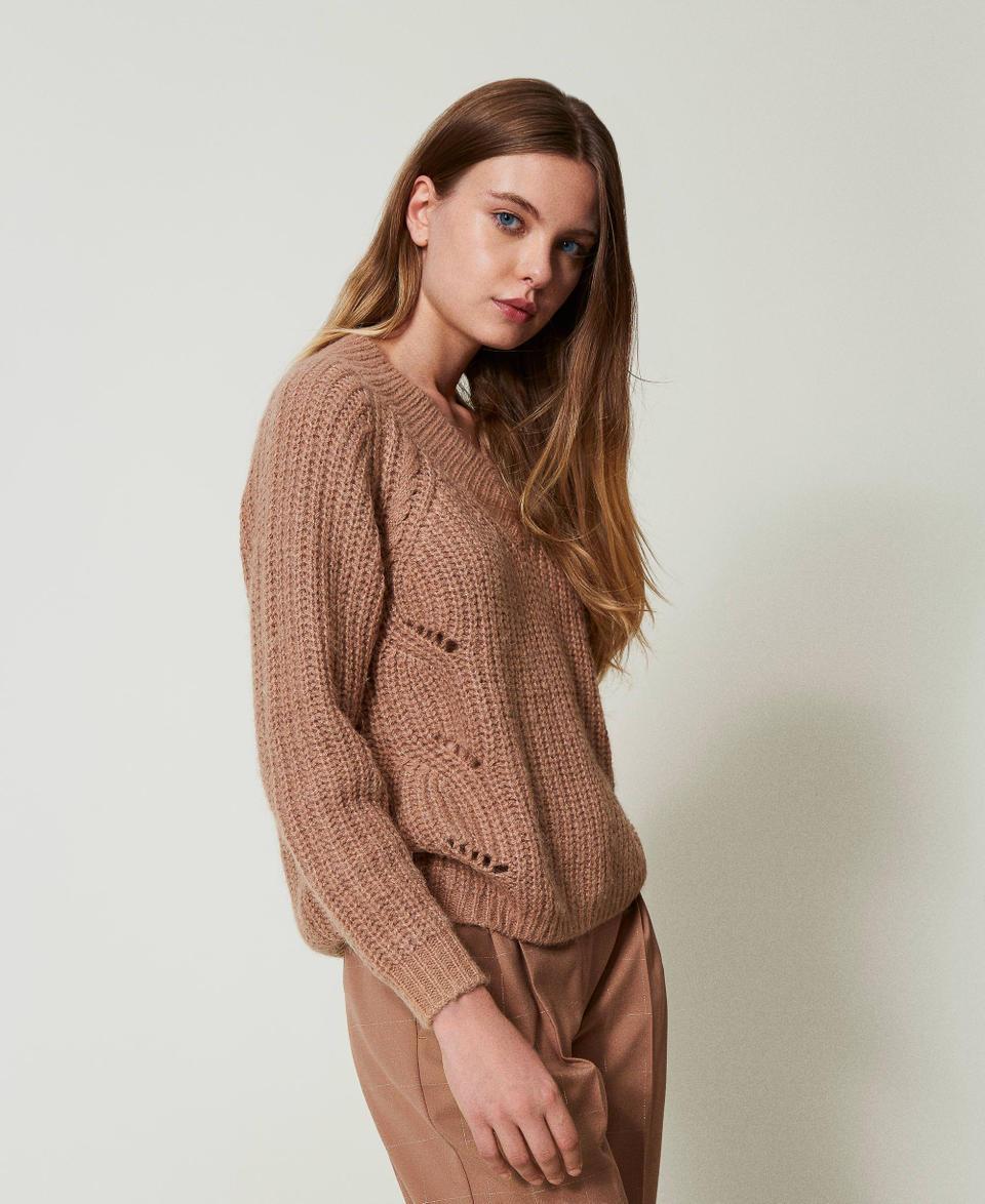 Twin Set Maglia a coste con trecce In Saldo