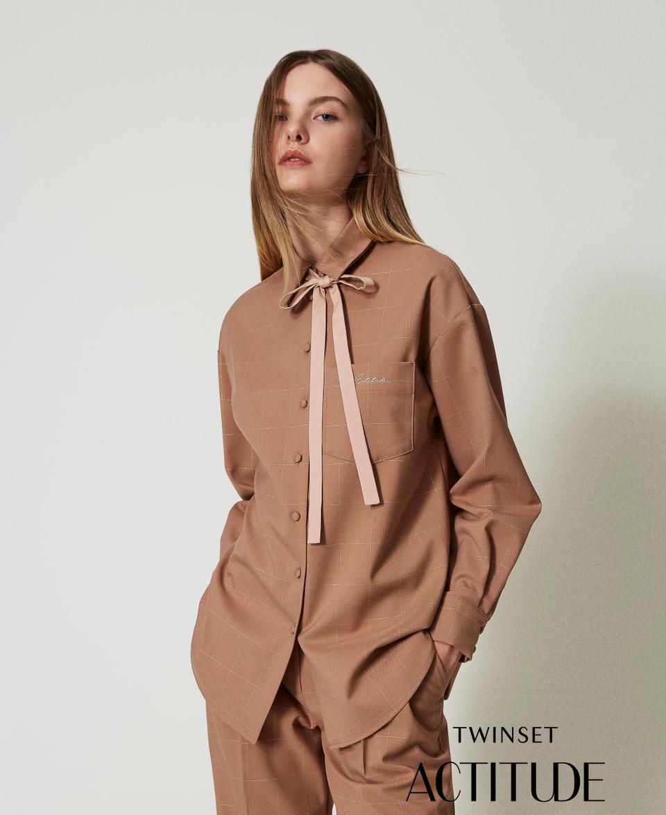 Twin Set Camicia check con lurex Nuova