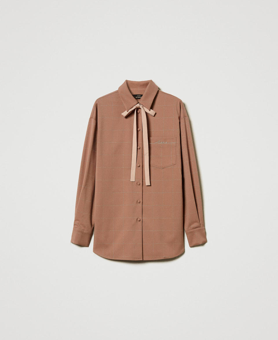 Twin Set Camicia check con lurex Nuova