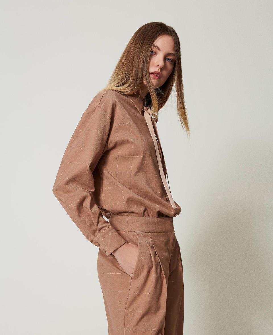 Twin Set Camicia check con lurex Nuova
