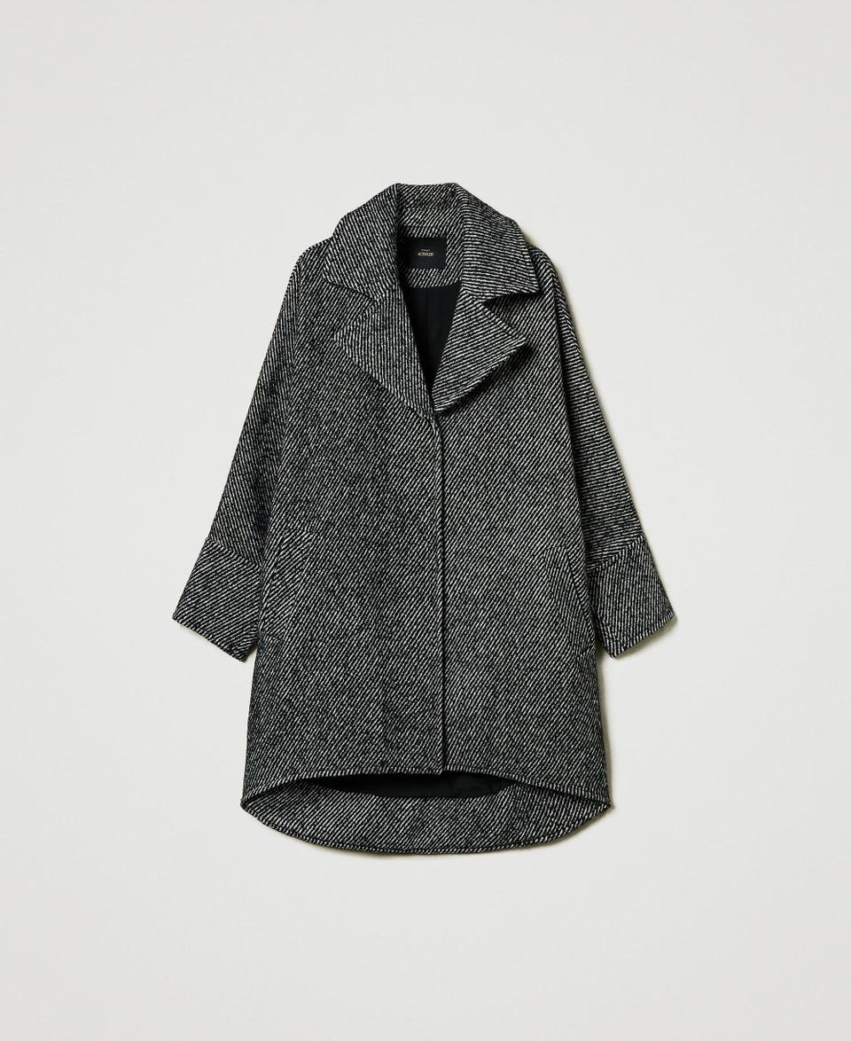 Twin Set Cappotto corto in panno bicolor Negozi Online