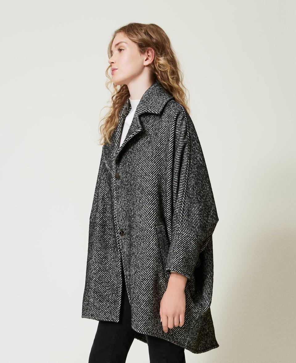 Twin Set Cappotto corto in panno bicolor Negozi Online