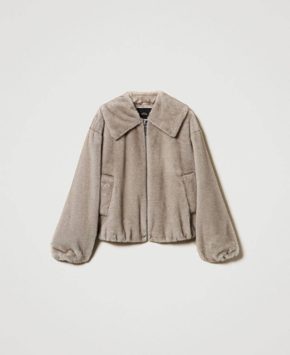 Twin Set Giacca corta in faux fur Consegna Veloce
