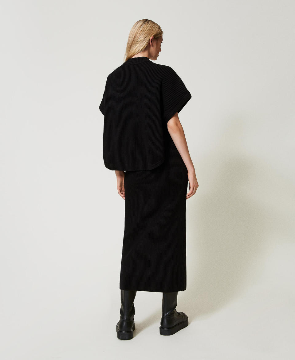 Twin Set Gonna longuette in maglia a costine Prezzo Ridotto