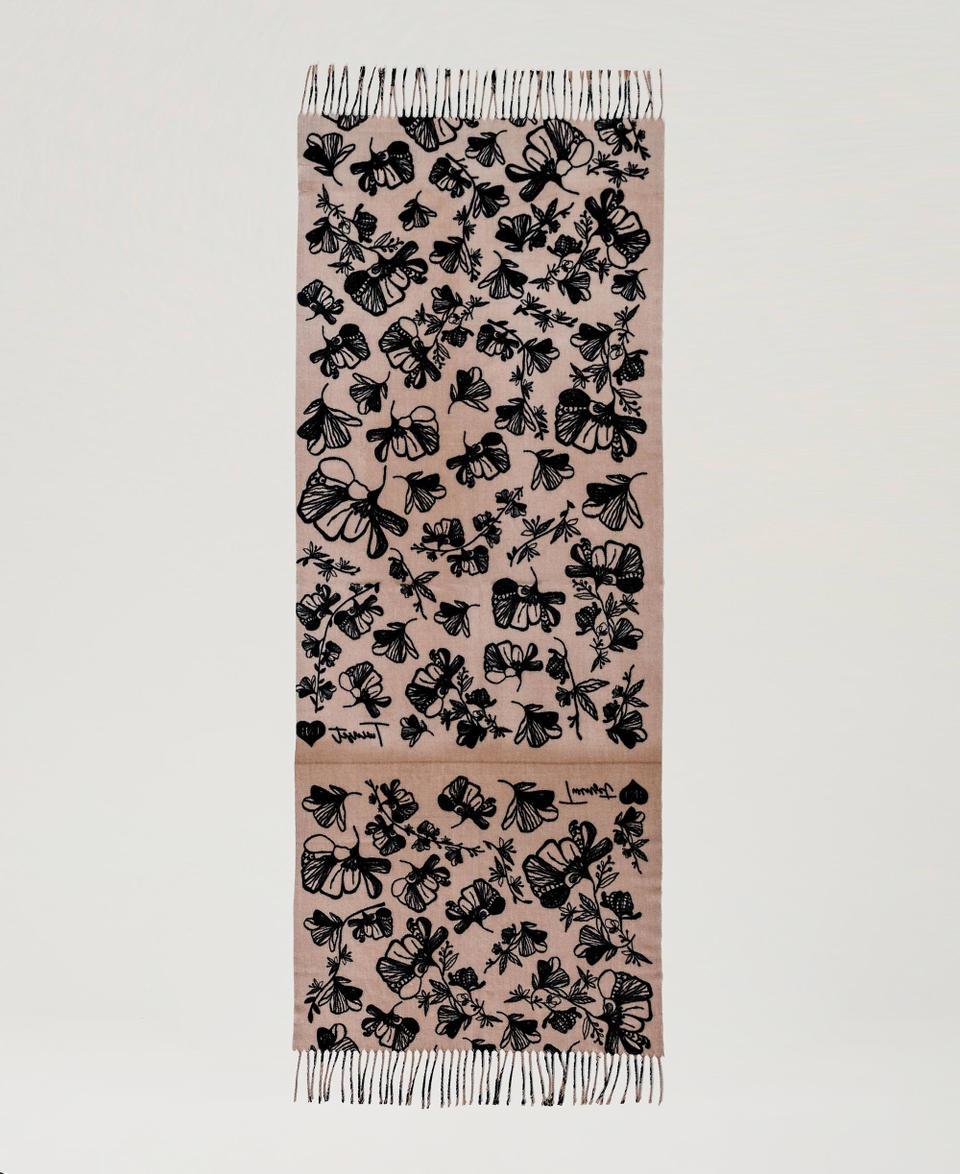 Twin Set Stola in panno a fiori Outlet