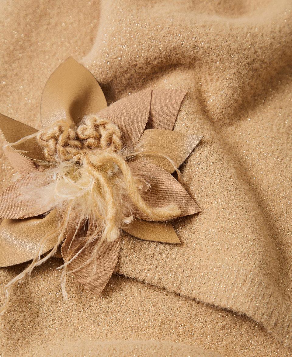 Twin Set Sciarpa in maglia con spilla a fiore Vendita Economica