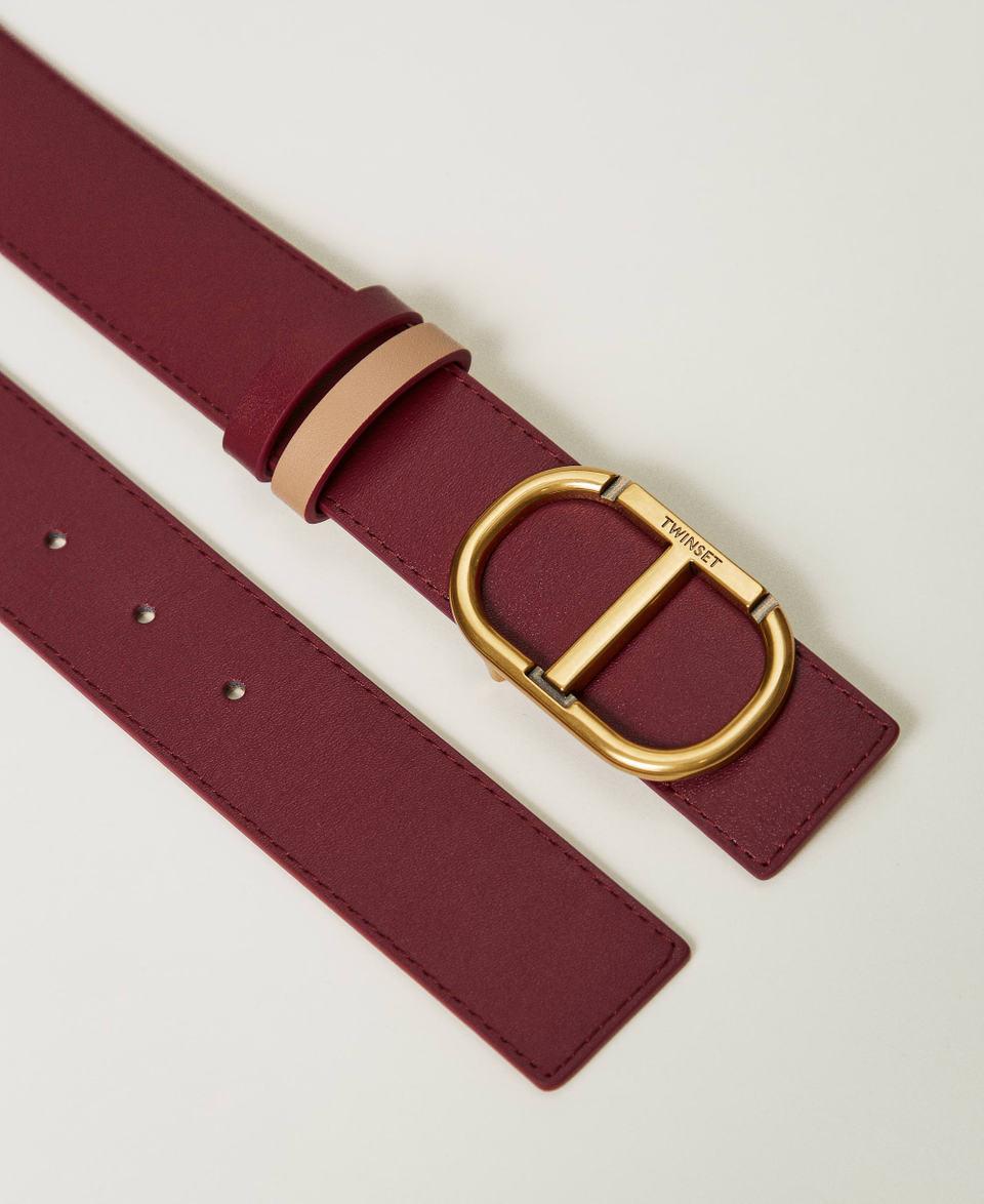 Twin Set Cintura reversibile in pelle con Oval T I Più Venduti