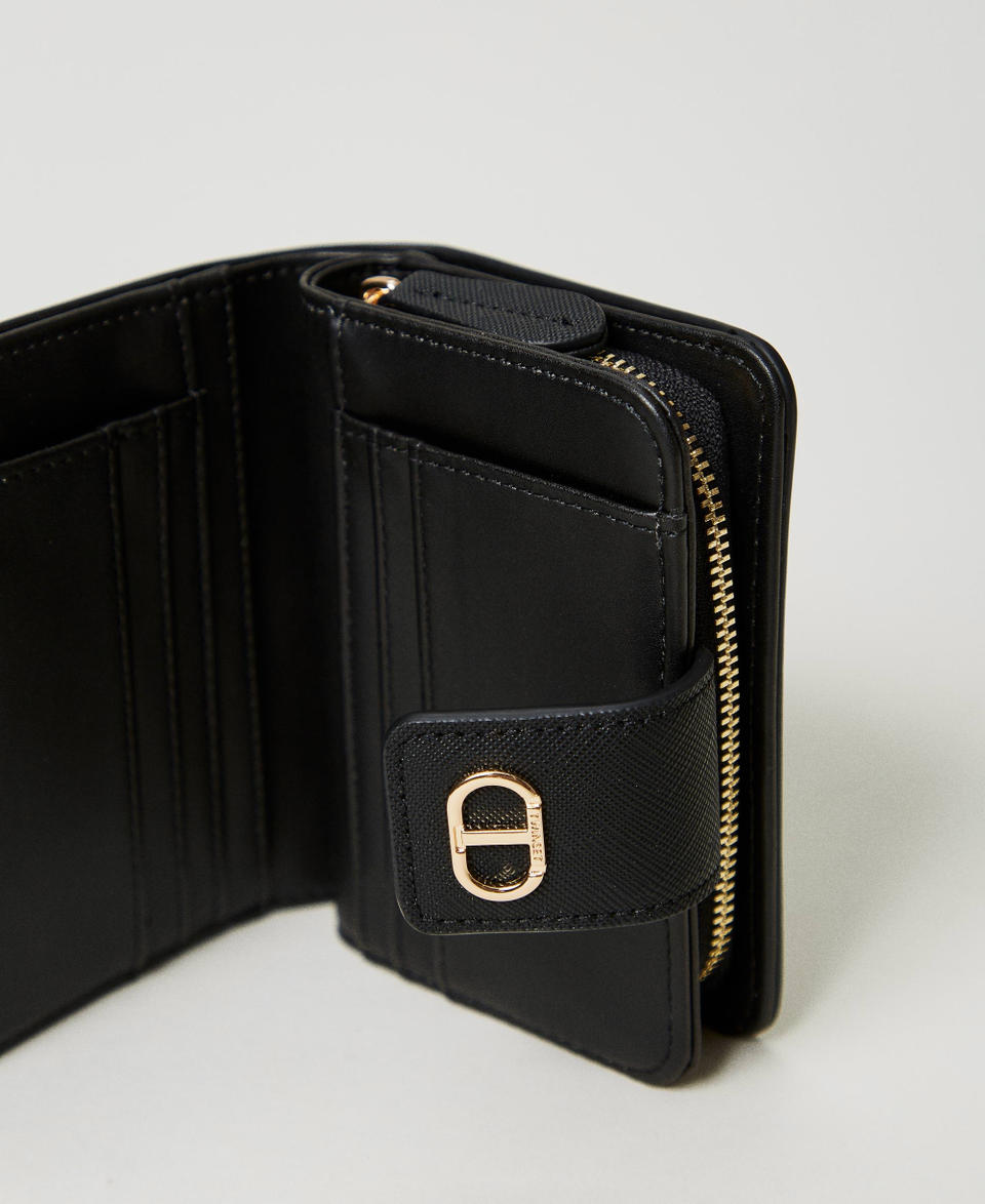 Twin Set Portafoglio con zip e bottone Oval T In Saldo