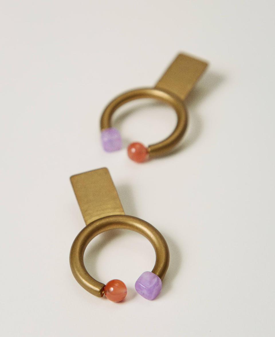 Twin Set Orecchino con cerchio e pietre In Linea