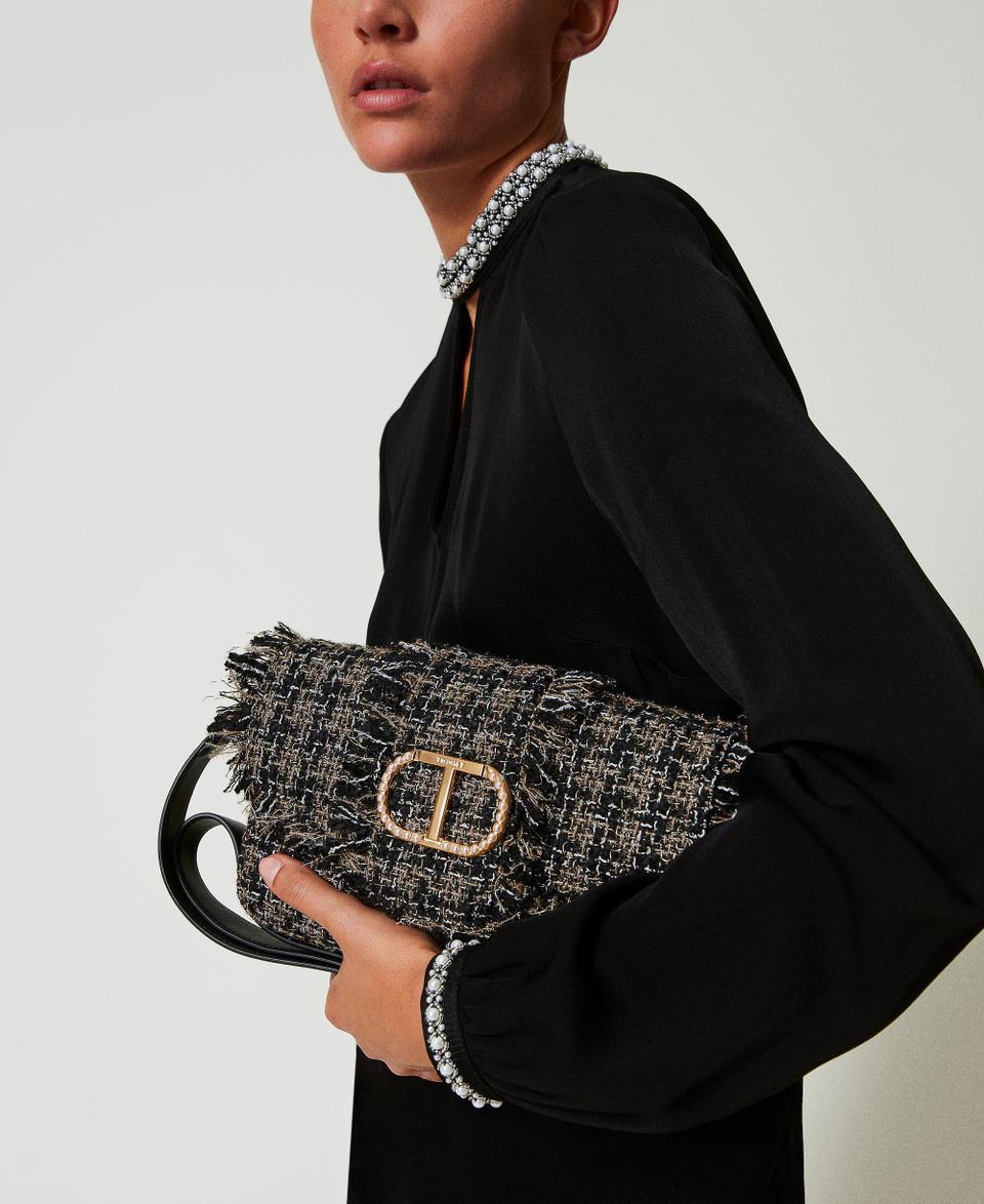 Twin Set Borsa a tracolla 'Amie' media in tweed Promozione