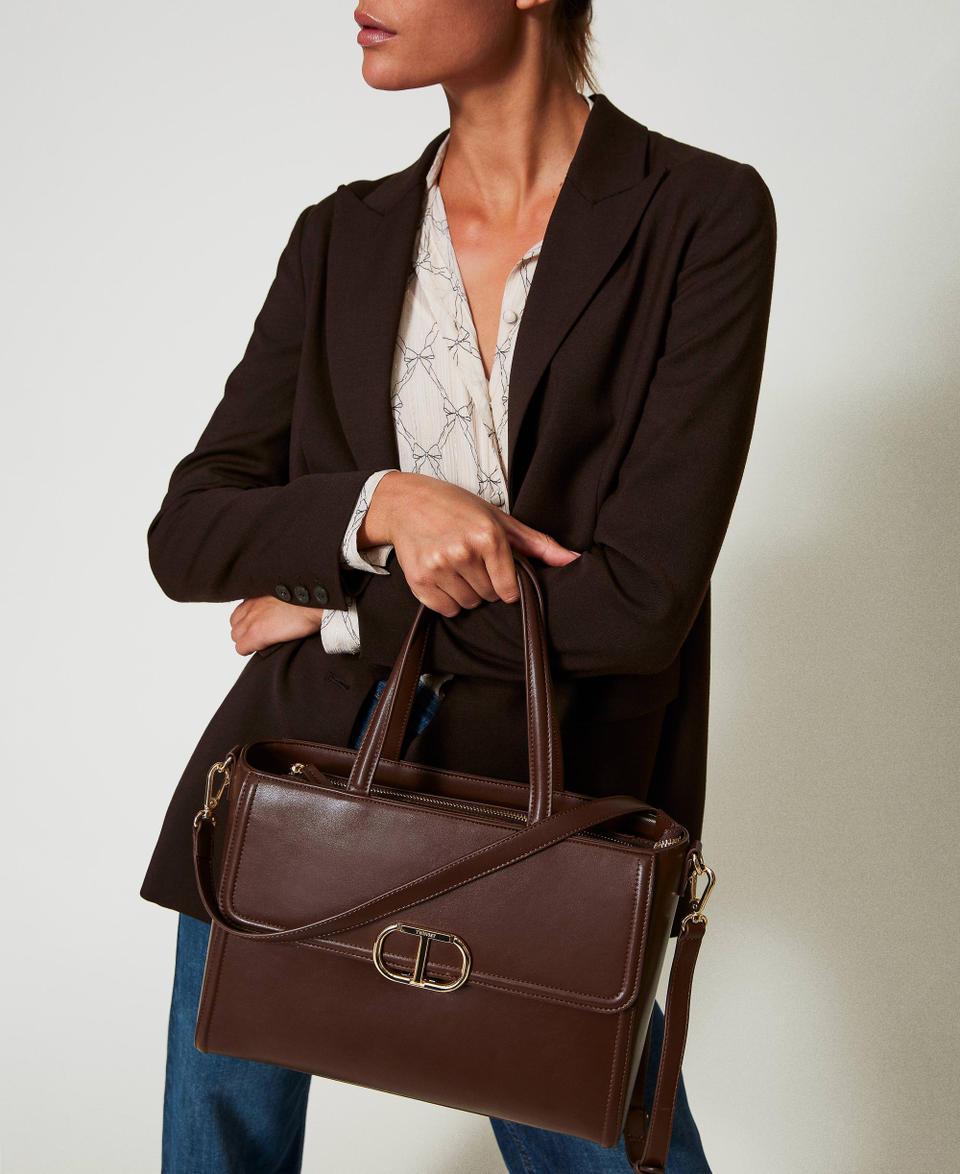 Twin Set Borsa shopper ‘Brera’ con apertura Oval T Qualità Garantita