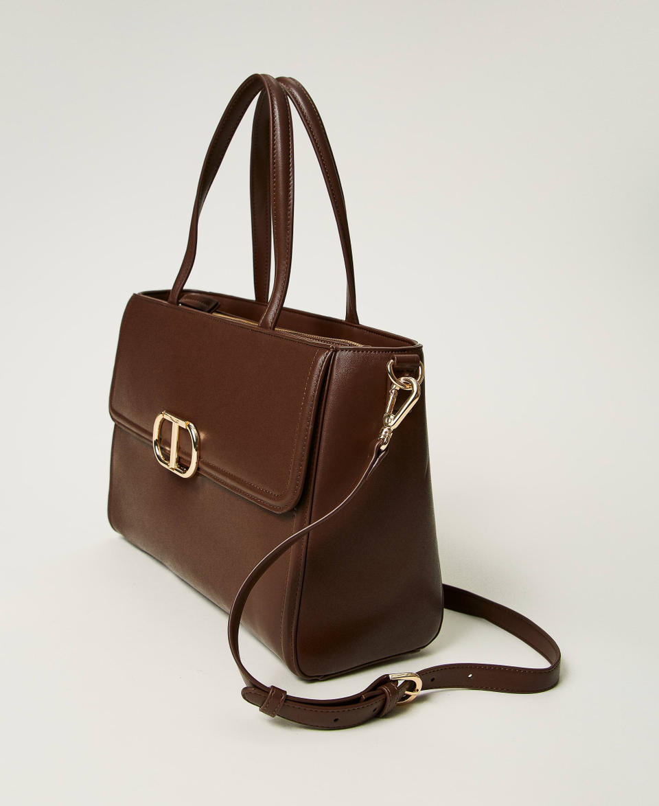 Twin Set Borsa shopper ‘Brera’ con apertura Oval T Qualità Garantita