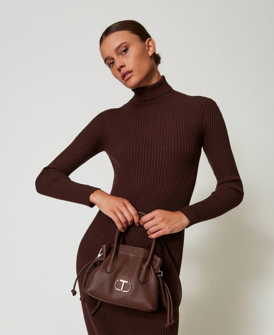 Twin Set Borsa a tracolla con Oval T e coulisse Shopping Online