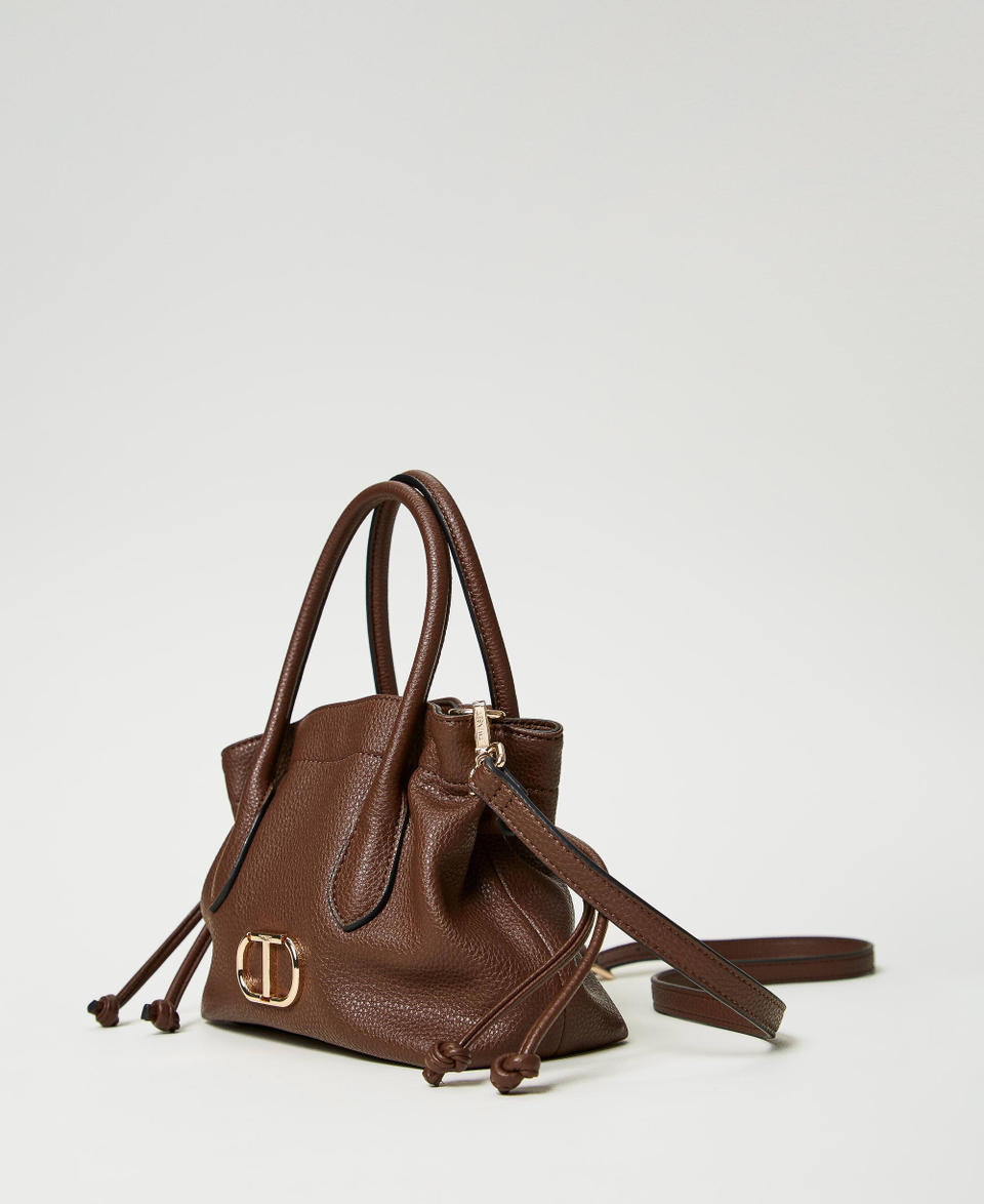 Twin Set Borsa a tracolla con Oval T e coulisse Shopping Online