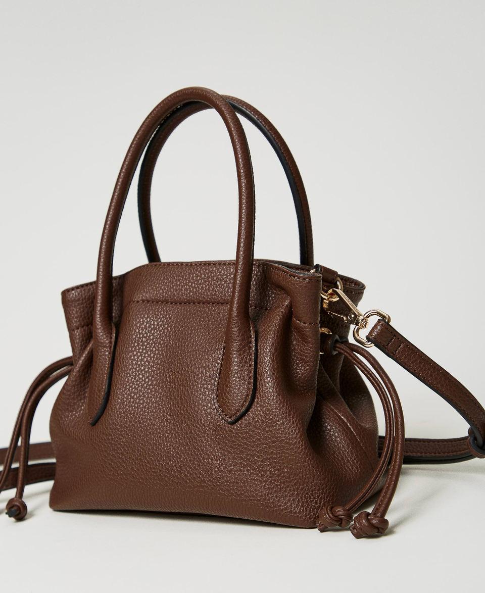 Twin Set Borsa a tracolla con Oval T e coulisse Shopping Online