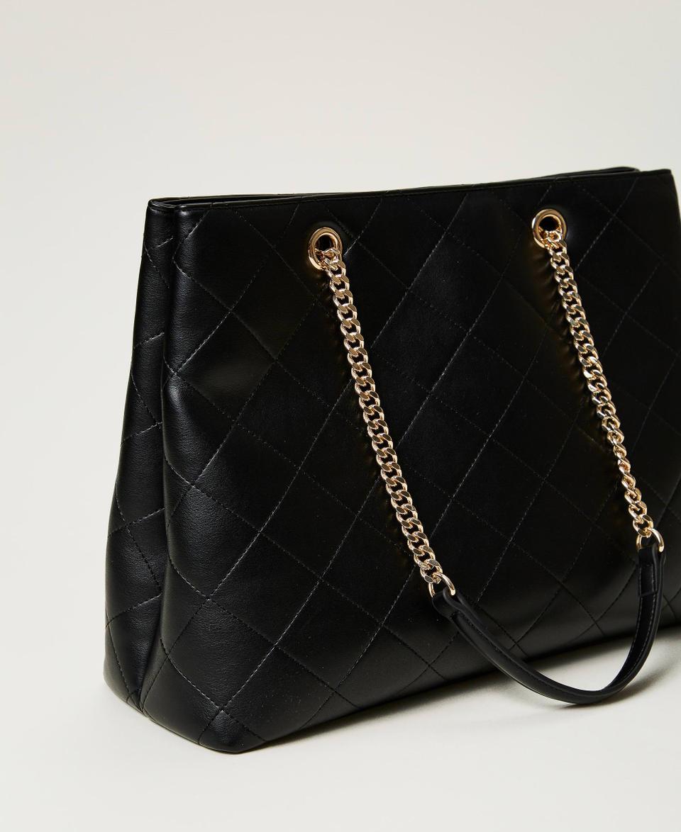 Twin Set Borsa shopper con chiusura Oval T Sottocosto