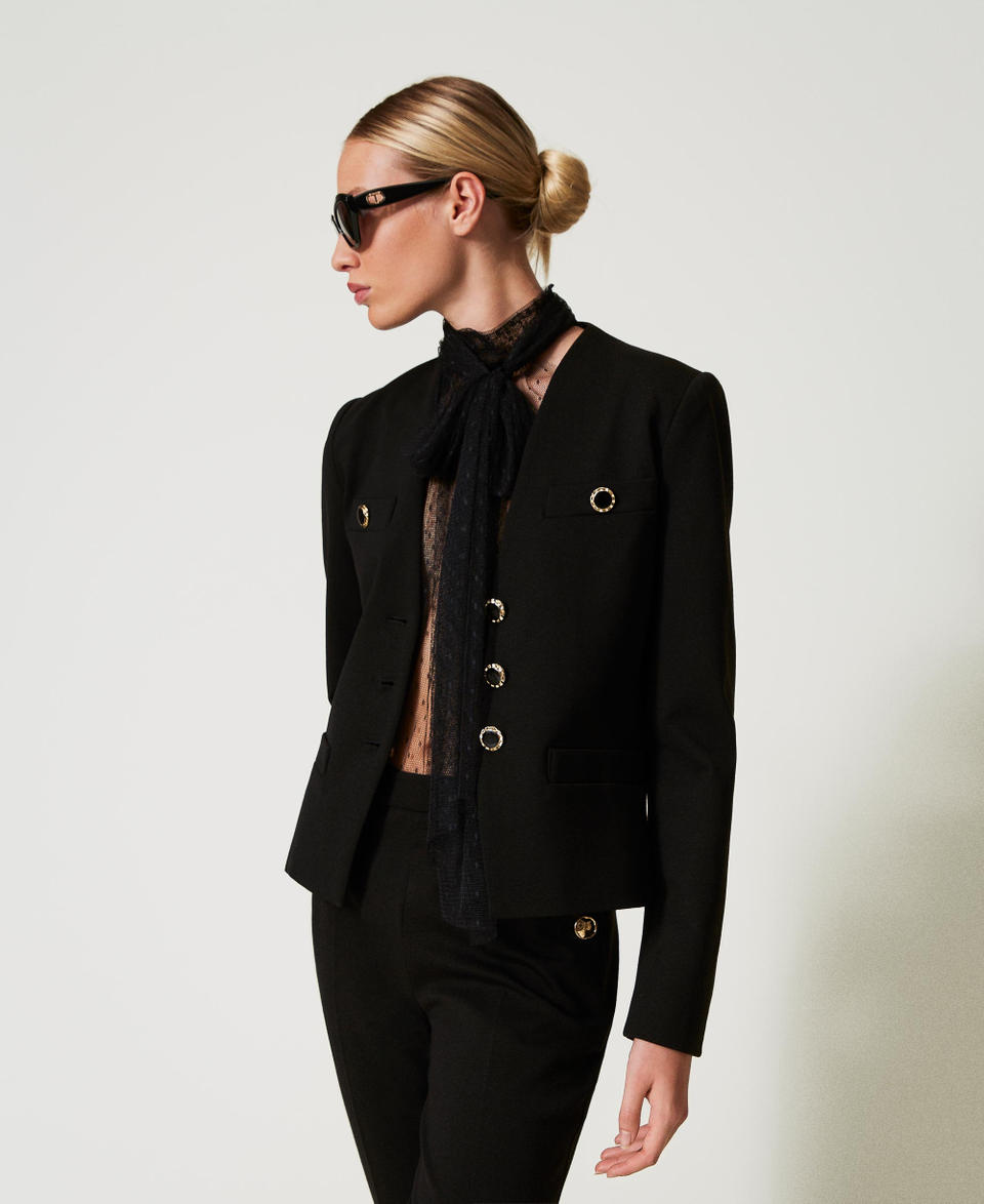 Twin Set Giacca blazer con bottoni gioiello Offerta