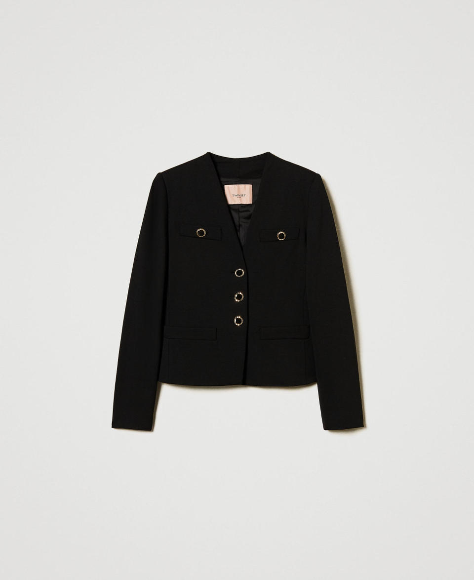 Twin Set Giacca blazer con bottoni gioiello Offerta