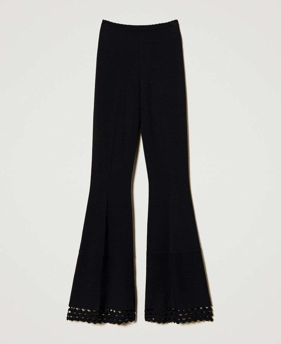 Twin Set Pantaloni flare con motivo geometrico Saldi