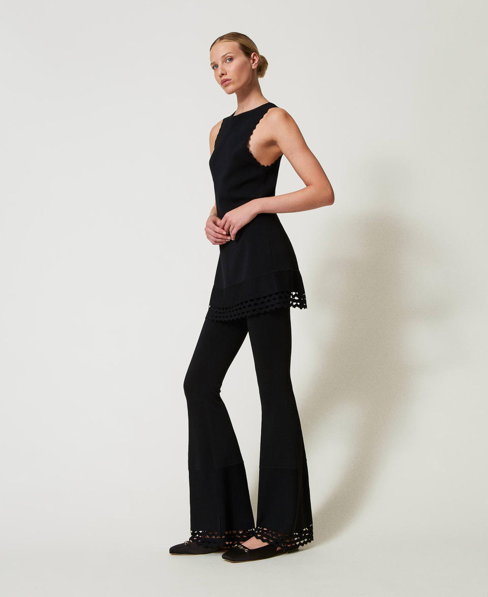 Twin Set Pantaloni flare con motivo geometrico Saldi