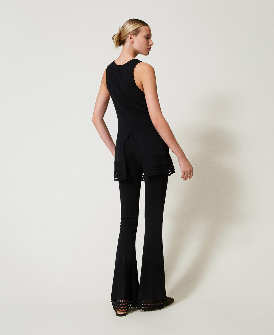 Twin Set Pantaloni flare con motivo geometrico Saldi
