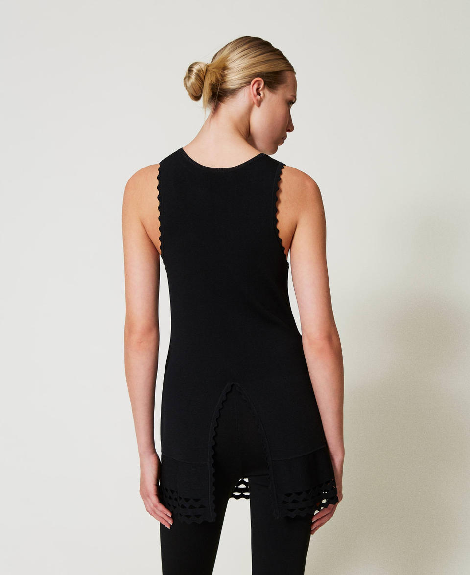 Twin Set Top doppio uso in maglia con trafori Offerte