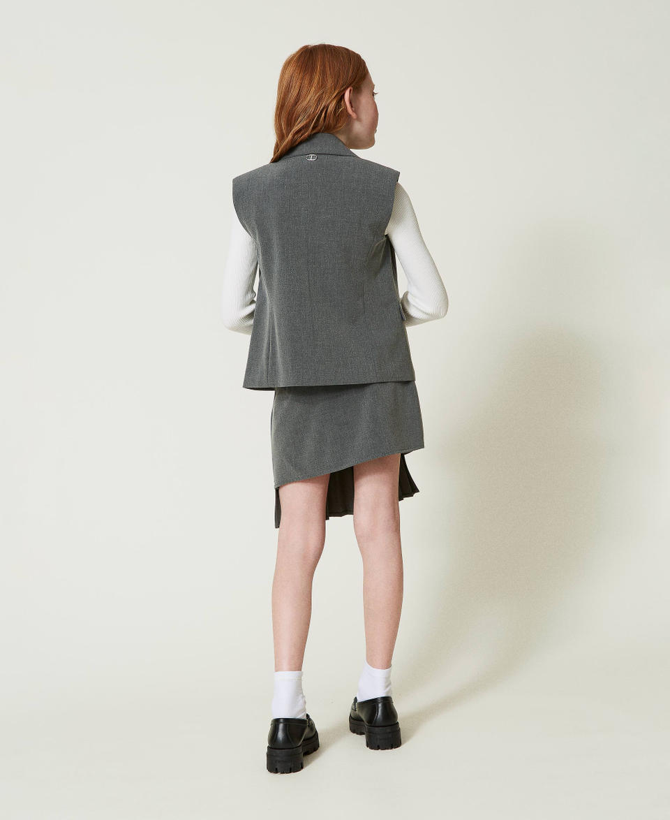 Twin Set Gilet monopetto in flanella Italia