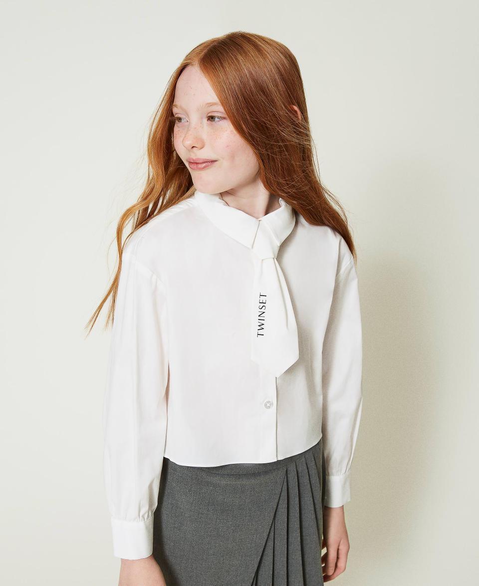 Twin Set Camicia in popeline con cravatta In Linea