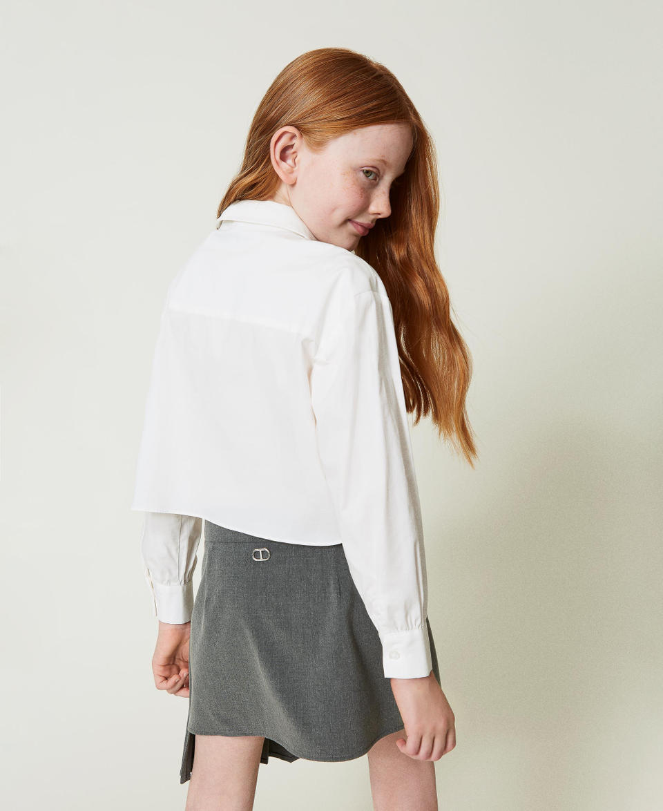 Twin Set Camicia in popeline con cravatta In Linea