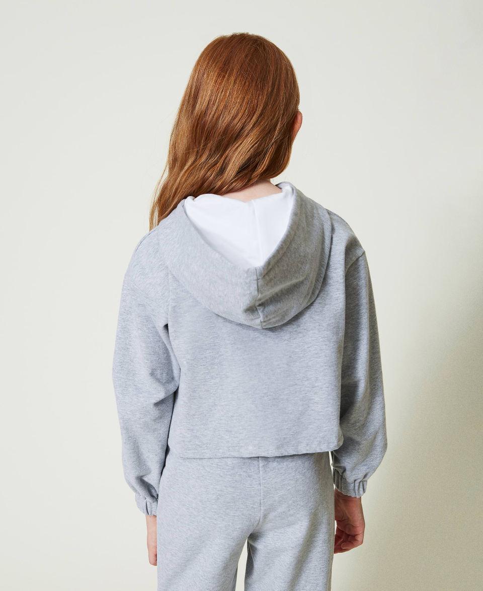 Twin Set Felpa cropped con logo ricamato Soddisfazione Garantita