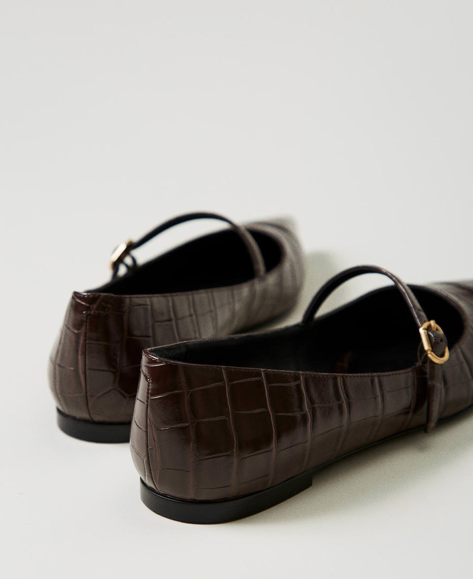Twin Set Ballerina a stampa cocco Saldi