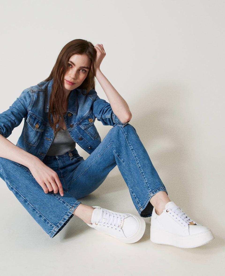 Twin Set Sneakers in pelle Saldi Di Fabbrica