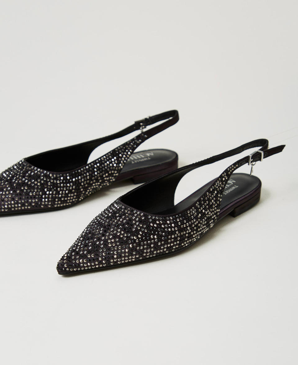 Twin Set Ballerine sling back con strass Nuova