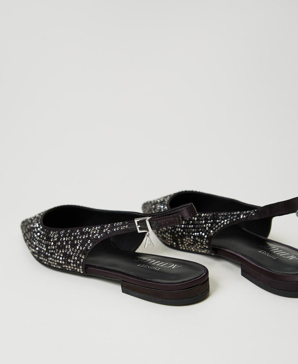 Twin Set Ballerine sling back con strass Nuova
