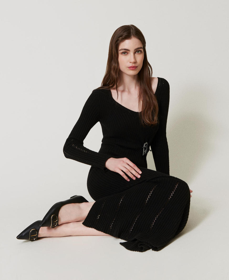 Twin Set Ballerine in pelle con Oval T Pezzi Unici