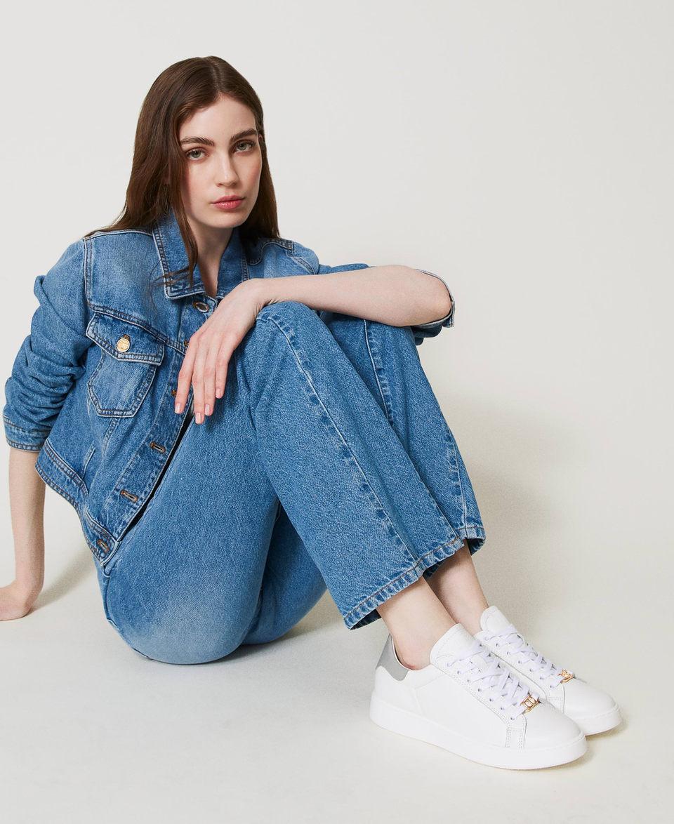 Twin Set Sneakers in pelle con Oval T Soddisfazione Garantita