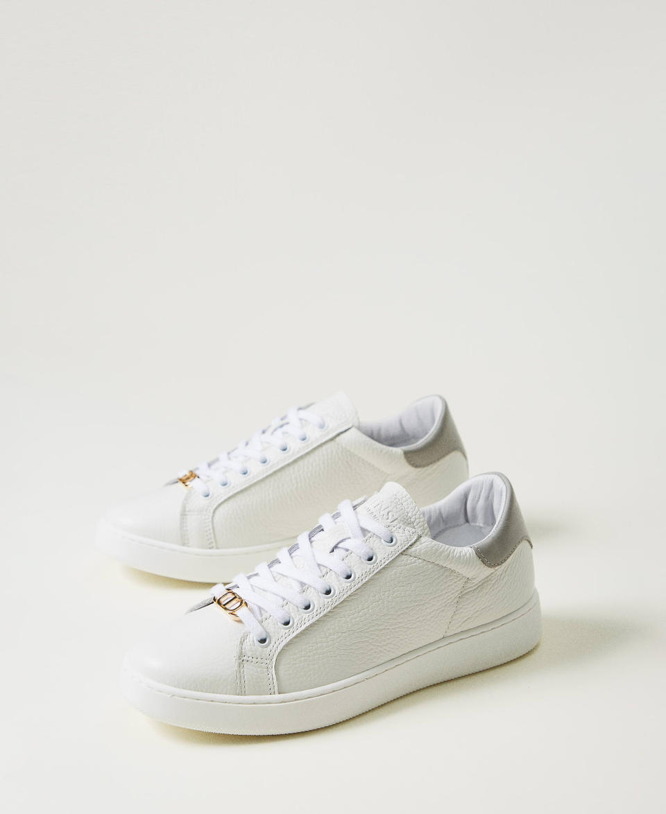 Twin Set Sneakers in pelle con Oval T Soddisfazione Garantita