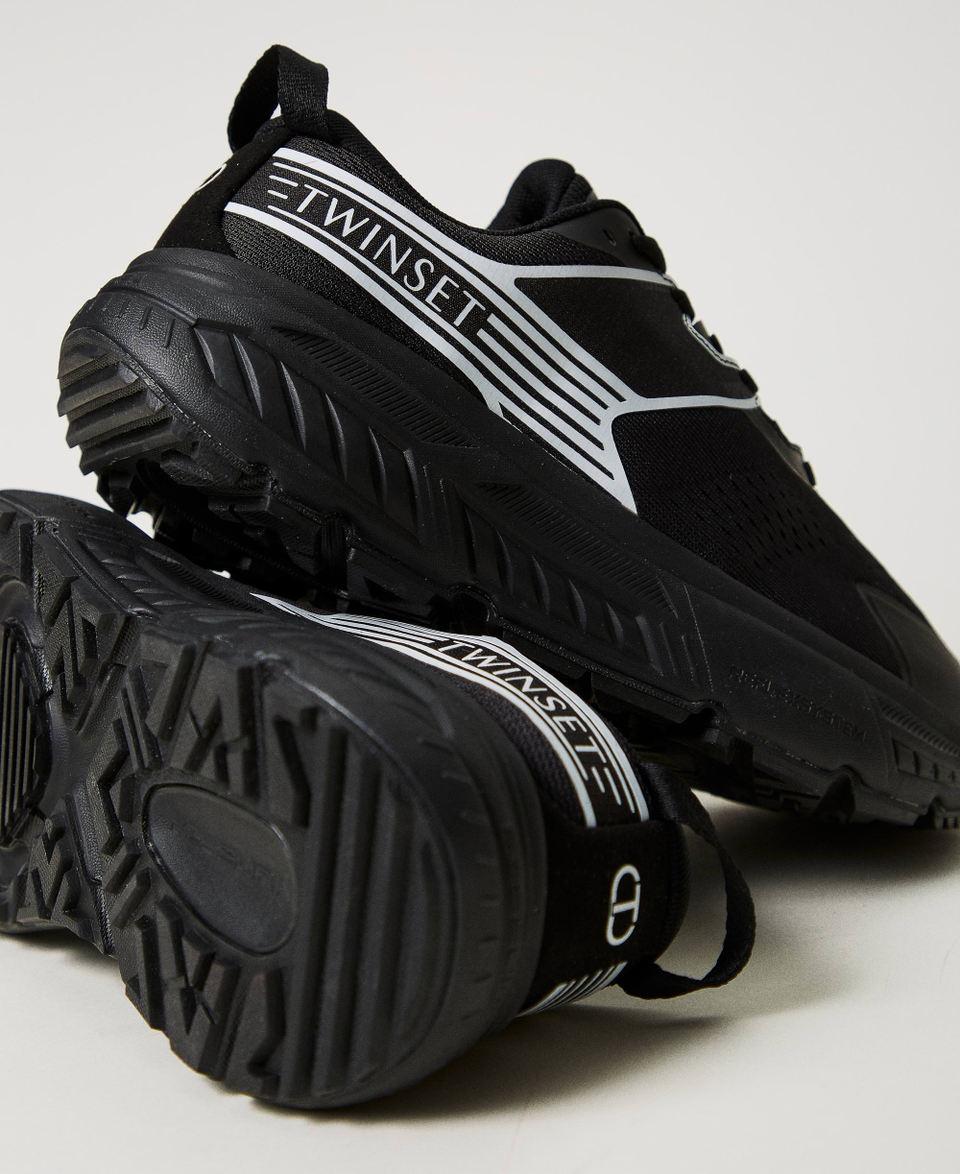 Twin Set Sneakers Fessura a righe con logo a contrasto Consegna Veloce