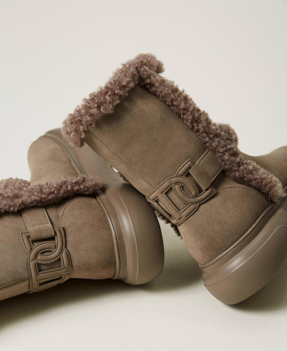 Twin Set Stivaletti con dettagli in faux fur Presa