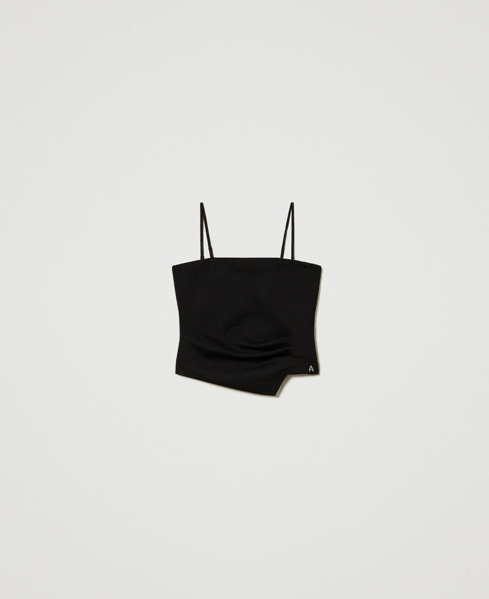 Twin Set Top fitted con drappeggio In Vendita