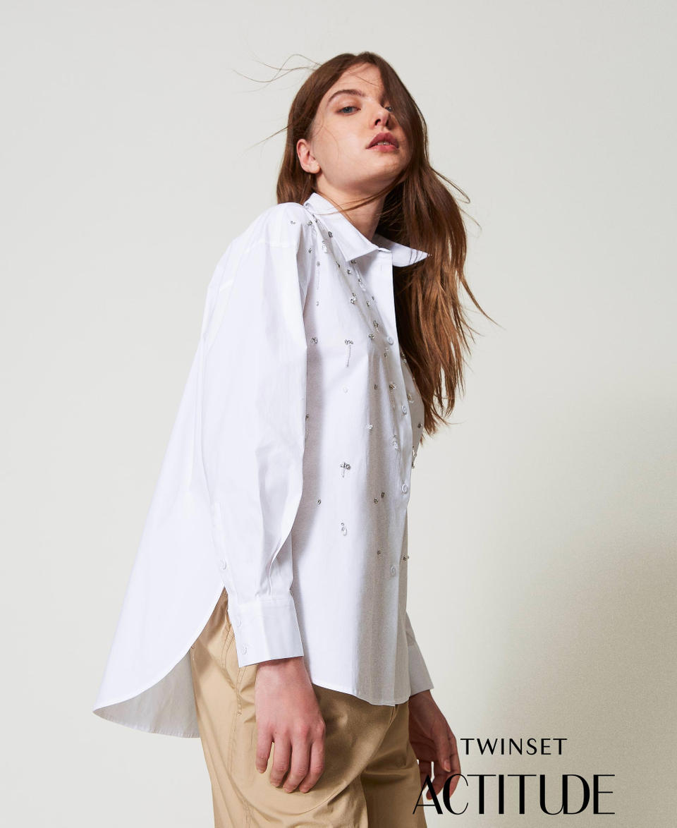 Twin Set Camicia con ricami a mano Saldi