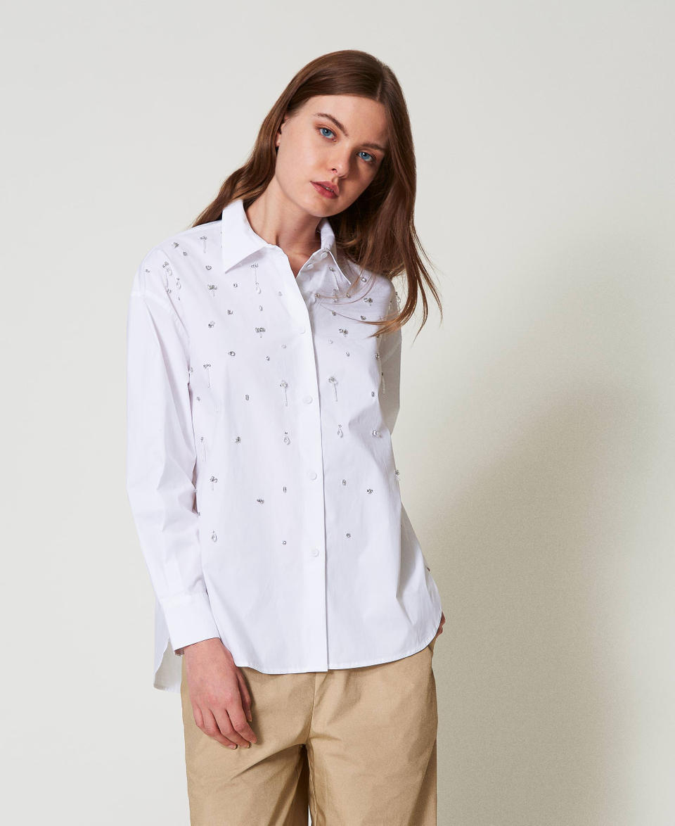 Twin Set Camicia con ricami a mano Saldi