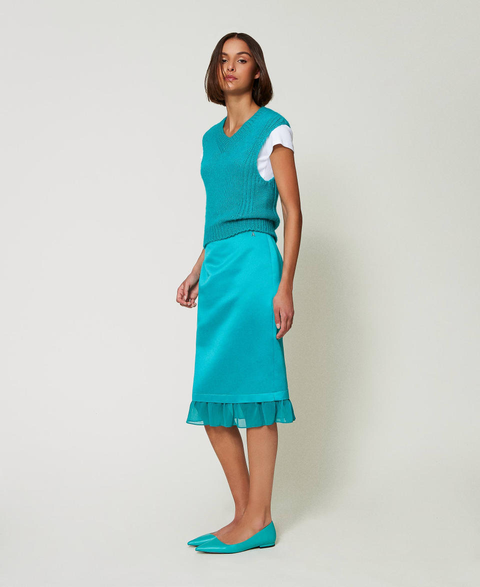 Twin Set Gilet in misto lana seamless Saldi Di Fabbrica