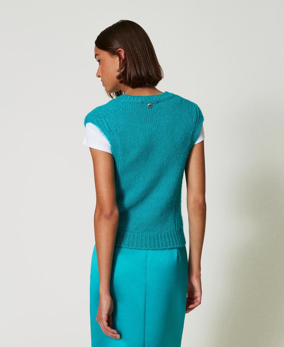 Twin Set Gilet in misto lana seamless Saldi Di Fabbrica